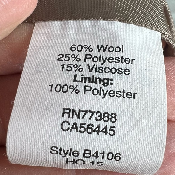 J.CREW FACTORY Uptown Dress Coat Wool Blend in light Oatmeal Tan Size 14 - Picture 9 of 9